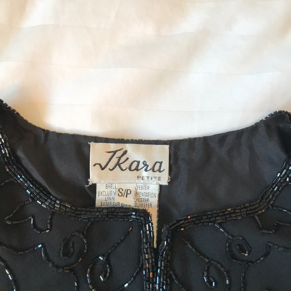 COPY - Beaded black scrollwork lined evening jacket - Picture 2 of 6